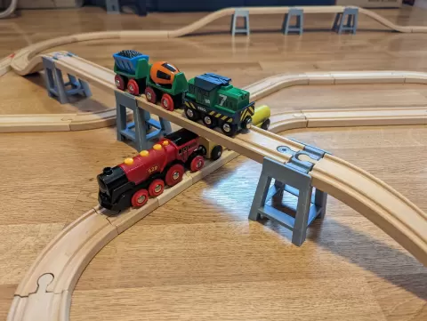 Brio Wooden Train Bridge Support (Stackable)
