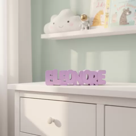 STL File, Personalized Piggy Bank, Name: ELEONORE M, 3D Printing Template Gift for Newborn & Baptism, Money Box with Name