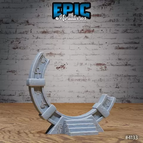 Portal Ruin / Egyptian Environment / Desert Dungeon Item / Shrine Temple Equipment / Sand Area Decoration / Dune Tile Encounter by Epic-Miniatures