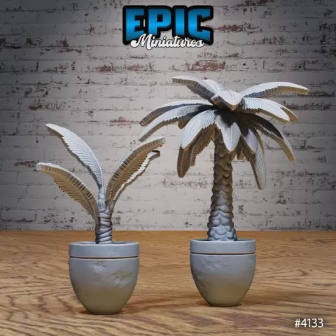 Palm Vase Small & Big / Egyptian Environment / Desert Dungeon Item / Shrine Temple Equipment / Sand Area Decoration / Dune Tile Encounter by Epic-Miniatures
