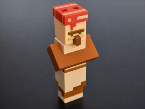 Minecraft villager keychain