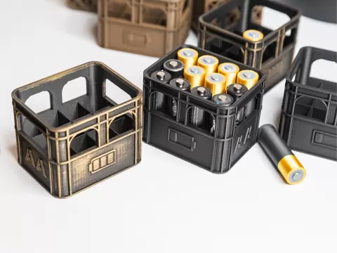 AA and AAA Battery Storage with E/F Indicator