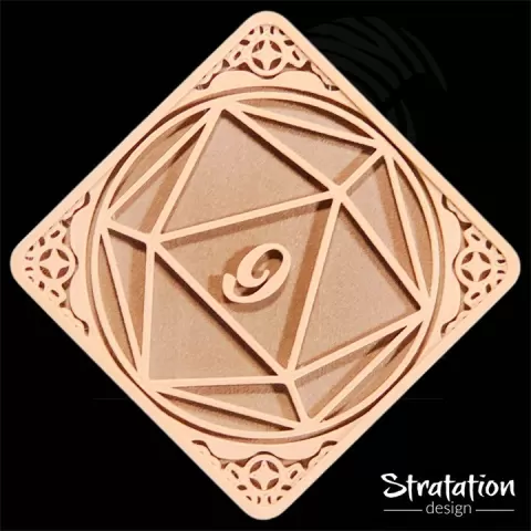 D20 Coaster Number 9 by Stratation Design