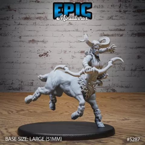 Faun Centaur / Deer Human Hybrid Warrior / Horned Monster / Forest Creature / Woodland Spirit Beast / Nature Spirit Encounter by Epic-Miniatures