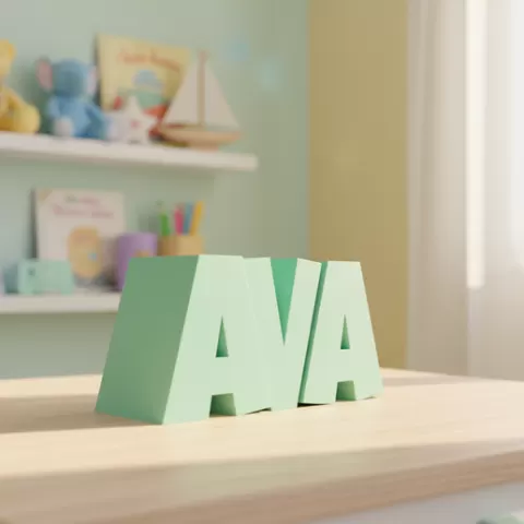 STL File, Personalized Piggy Bank, Name: AMY, 3D Printing Template Gift for Newborn & Baptism, Money Box with Name