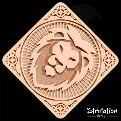 Noble Lion Coaster by Stratation Design