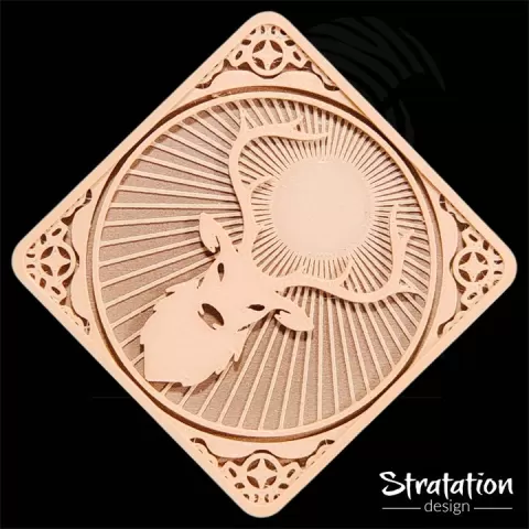 Noble Stag Coaster by Stratation Design