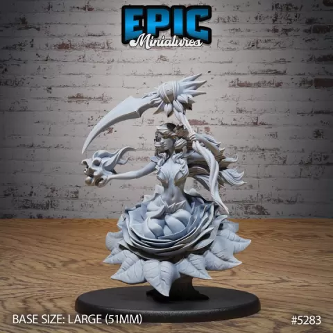 Forest Alraune Scythe / Magic Flower Beast / Plant Creature / Woodland Monster / Nature Spirit / Ancient Warrior Encounter by Epic-Miniatures
