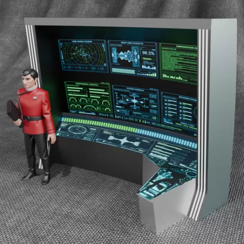 Back Left Station - U.S.S. Enterprise NCC-1701-A Main Bridge - Star Trek VI The Undiscovered Country