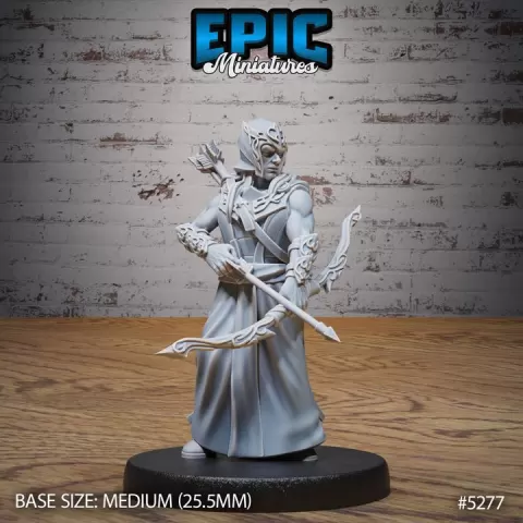 Elf Army Archer / Elven Bow Warrior / Elvish Fighter Lord / Nature Guard Ruler / Woodland Spirit / Forest Emperor Encounter by Epic-Miniatures