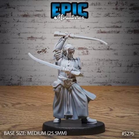 Elf Army Swordsman / Elven Warrior / Elvish Fighter Lord / Nature Guard Ruler / Woodland Spirit / Forest Emperor Encounter by Epic-Miniatures