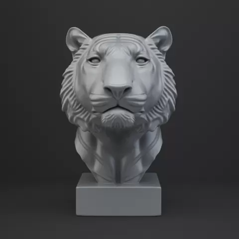 Tiger Bust - Animal Figurine