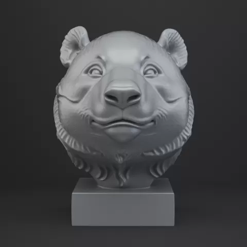 Panda Bust - Animal Figurine