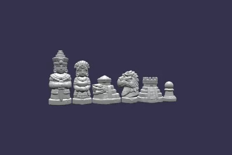 Maya Civilization chess set