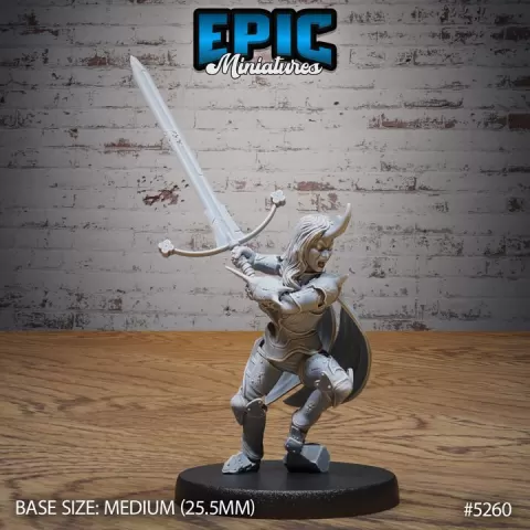 Insect Knight Lady Attack / Insectoid Warrior / Forest Fighter / Woodland Guard / Beetle Folk / Nature Fighter by Epic-Miniatures