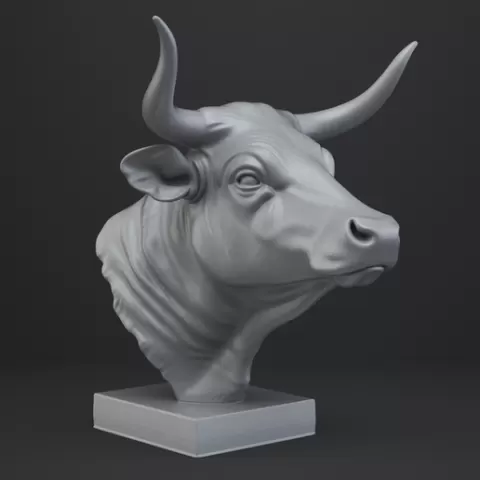 Cattle Bust - Animal Figurine