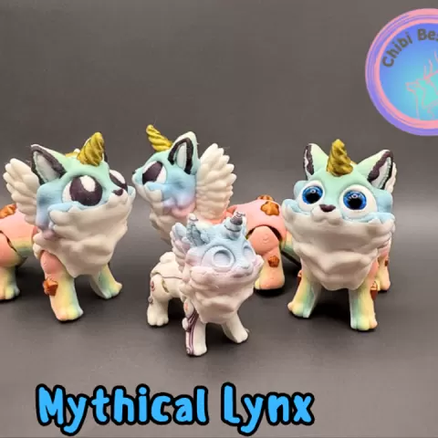Mythical Lynx (unicorn) Flexi by ChibiBestiary