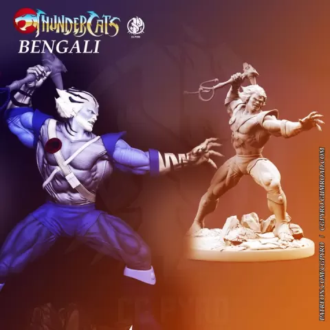 Download Free Bengali Thundercats STL files 3D printing collectibles fanarts by CG Pyro by CG Pyro Digital Artist