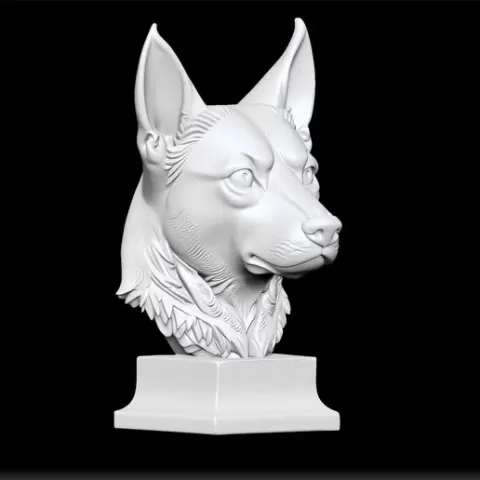 dog German Shepherd - realistic dog sculpture - loyal pet figurine - German Shepherd decor - majestic canine statue