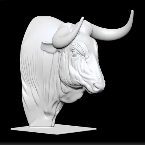 bull decorative - elegant bull sculpture - modern animal decor - strong bull statue - luxury home ornament