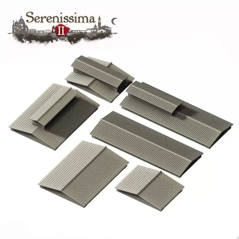 Gothic City Buildings & Roofs — Modular Terrain for Venetian/Gothic Tables | Mordheim · Carnevale · Trench Crusade (28/32mm) by Korhyl Miniatures