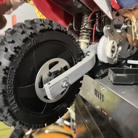 RadioShack Ricky RC Dirtbike SR4/SR5 Egyro adapter including swing arm and Sprocket upgrade
