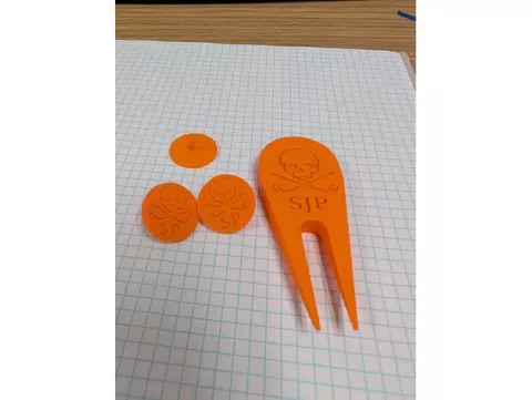 Golf Divot Tool and Ball Markers