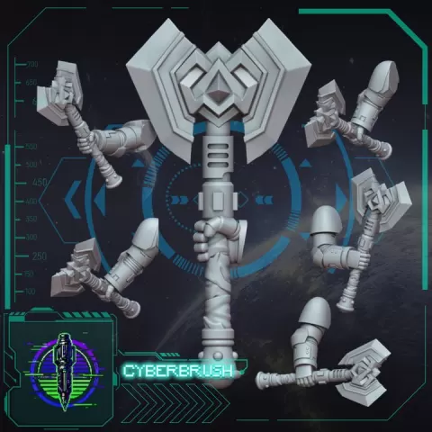 Space Vikings Axe set 1 by Cyberbrush