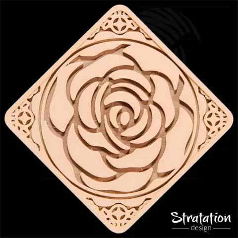 Blooming Rose Coaster by Stratation Design