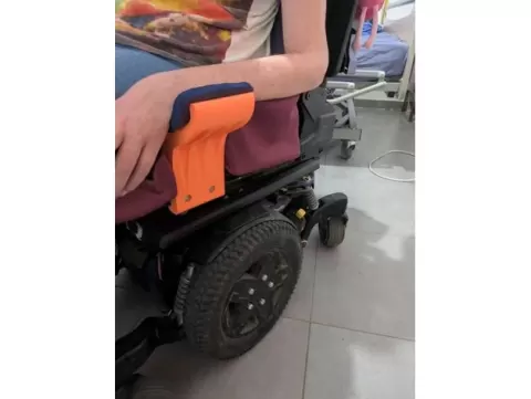 Stretto Pride Mobility wheelchair armrest with gutter