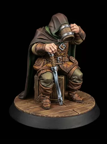 FREE NPC Hooded Stranger Fantasy Miniatures 32mm STL for TTRPG