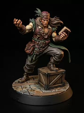 FREE NPC Gambler Fantasy Miniatures 32mm STL for TTRPG