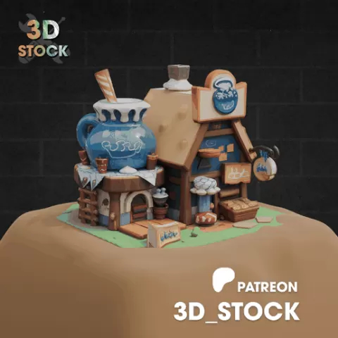 KEY CAP MAGIC HOUSE 04 3D PRINT STYLIZED