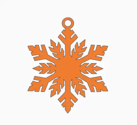 Snowflake Christmas Earring 5.stl