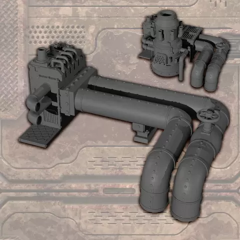 Pipe System with Engine Unit (1 set) by Di