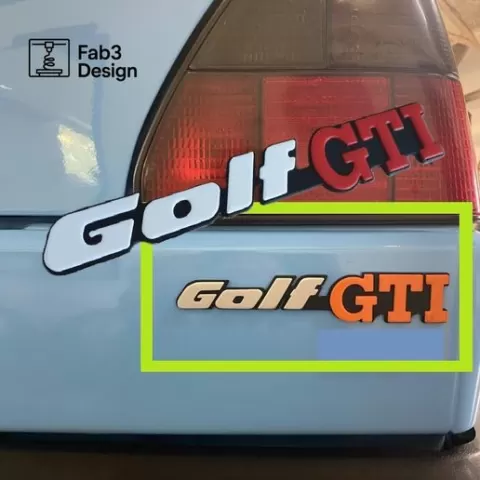 VOLKSWAGEN GOLF GTI MK2 MK3 REAR EMBLEM ANAGRAM LOGO [191 853 687 N GX2].