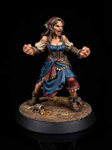 FREE NPC Female Patron Fantasy Miniatures 32mm STL for TTRPG