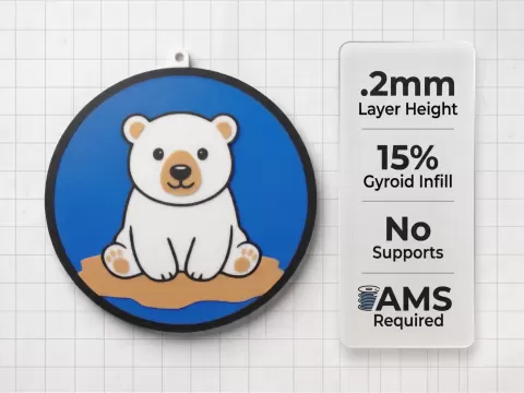 Cute Polar Bear Wall Decor