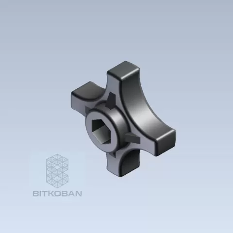 Heavy-Duty 4-Lobe Multi-Drive Knob (M6, M8, 1/4", 5/16")