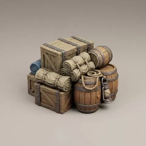 Iris and Orin - Supply Crate Stack STL - Caravan Essentials