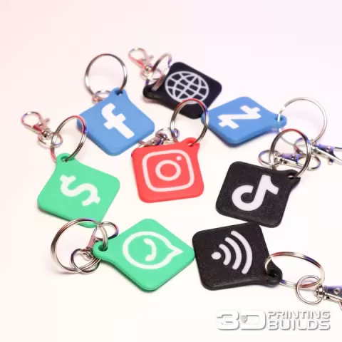 NFC Tag Keychain Bundle 01 by 3D Printing Builds