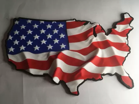 Wavy USA Flag (NO AMS)