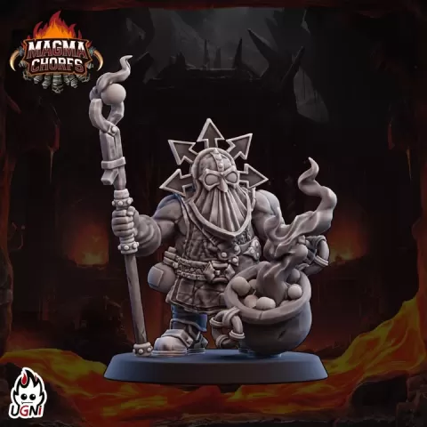 Dwarf Apothecary - Magma Chorfs - Fantasy Football by UGNI Miniatures