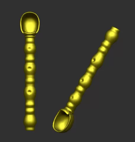 SNIFFER INHALER WITH SPOON SNIFFER INHALATION TUBE TURULO WITH SPOON COLOMBIAN SNIFF-TUBE . . HIGH DEFINITION STL FILES FOR YOUR 3D PRINTER - HD STL PRINTS .