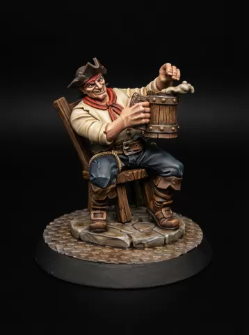 FREE NPC Drunk Patron Fantasy Miniatures 32mm STL for TTRPG