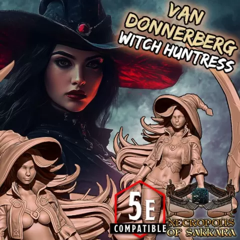 Lady van Donnerberg the Witch Huntress - Fantasy Collectors Miniature SFW & NSFW by Pharaoh's Workshop
