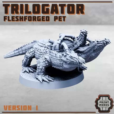 Trilogator x2 - Fleshforged Gang Pet by Print Minis