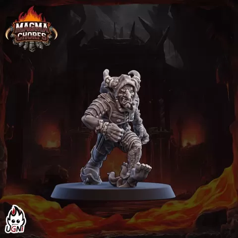 Hobgoblin Lineman #07 - Magma Chorfs - Fantasy Football by UGNI Miniatures