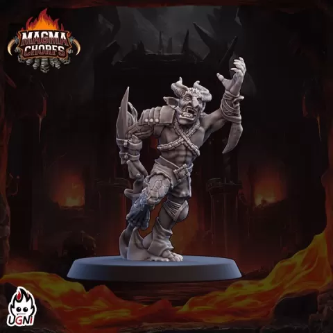 Hobgoblin Lineman #01 - Magma Chorfs - Fantasy Football by UGNI Miniatures