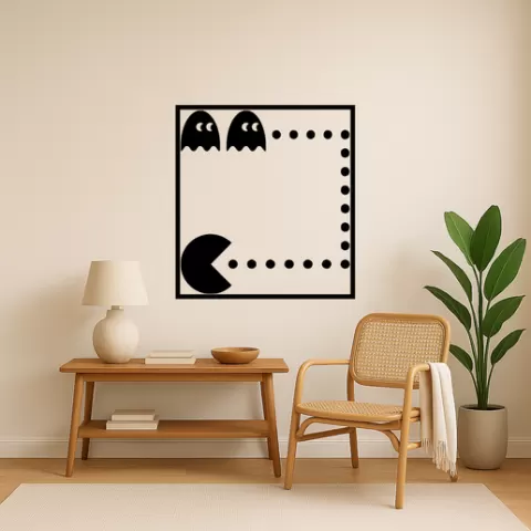 Pac-Man Pinky Wall Art Framed